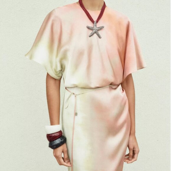 ZARA Satin Draped Midi Dress – Size XL | New, Never Worn 🧡 - Picture 4 of 15